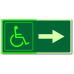 Знак "Направление к эвакуационному выходу (для инвалидов) фотолюм."