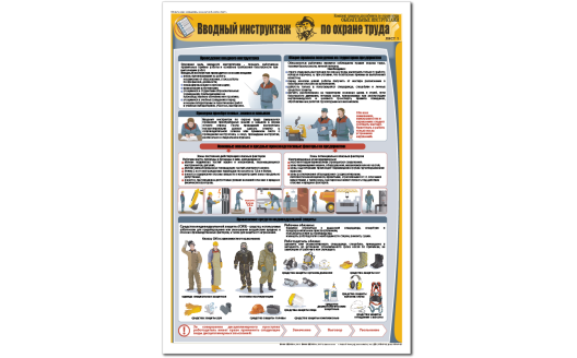 Плакат "Обязательные инструктажи по охране труда"