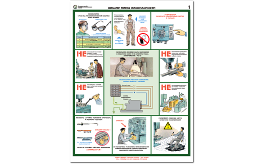 Плакат "Безопасность работ на металлообрабатывающих станках"