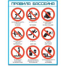 Плакат "Правила бассейна"