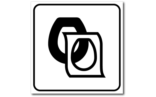 Знак "Покрытия одноразовые на сиденье унитаза"