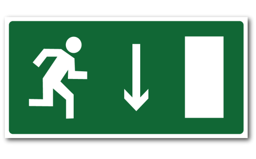 Знак "Указатель двери эвакуационного выхода (правосторонний)"