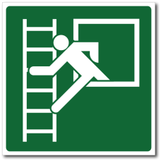 Знак "Выход на аварийную лестницу"