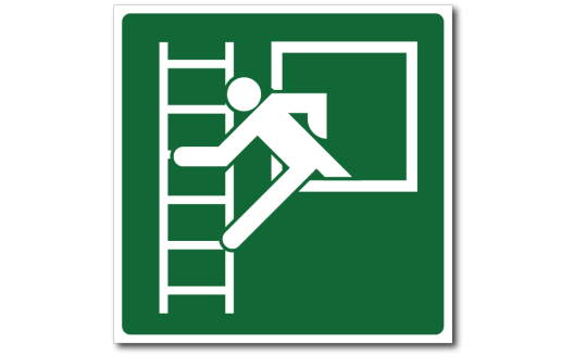 Знак "Выход на аварийную лестницу"