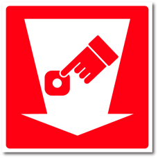 Знак "Кнопка включения пожарной сигнализации"-1