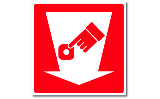 Знак "Кнопка включения пожарной сигнализации"-1