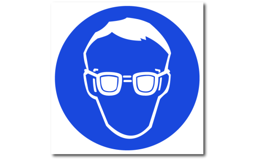 Знак "Работать в защитных очках"