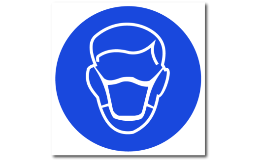 Знак "Используйте защитную медицинская маску"