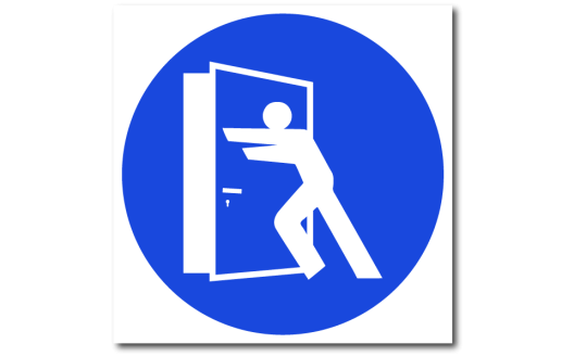 Знак "Держите дверь закрытой"