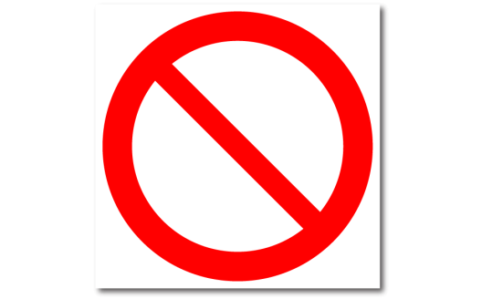 Знак "Запрещение (прочие опасности или опасные действия)"