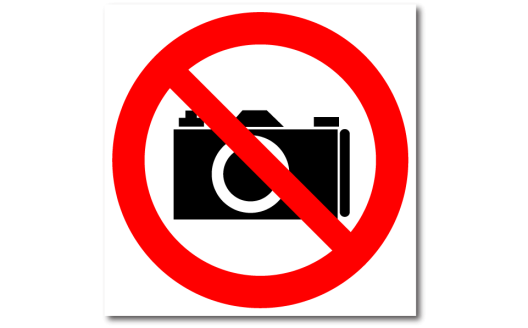 Знак "Фото и видеосъемка запрещена"