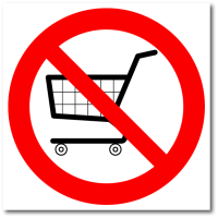 Знак "Вход с торговыми тележками запрещен"