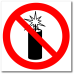 Знак "Запрещается использовать фейерверки"