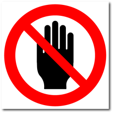 Знак "Не трогай руками"
