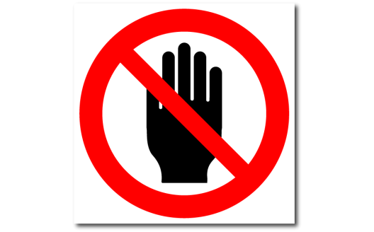 Знак "Не трогай руками"