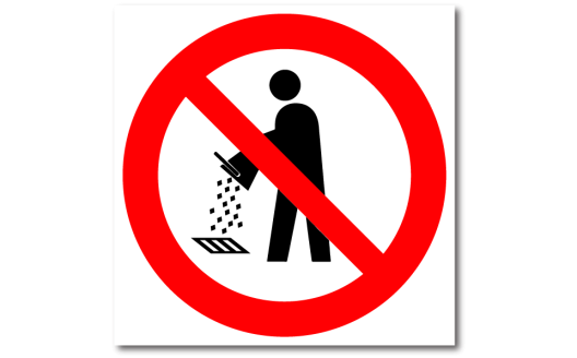 Знак "Запрещается сливать в канализационные стоки"