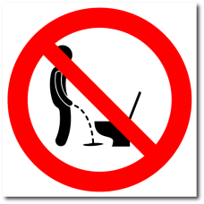 Знак "Запрещающие знаки для общественных туалетов"
