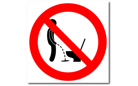 Знак "Запрещающие знаки для общественных туалетов"