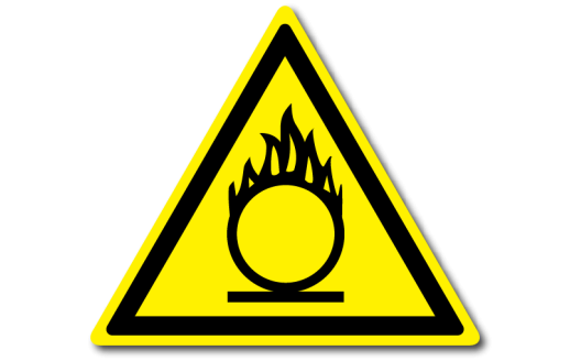 Знак "Пожароопасно. Окислитель"