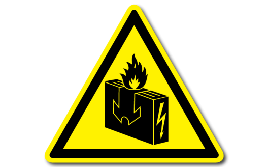Знак "Запрещается сушить вещи на электрообогревателе"