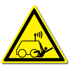 Знак "Внимание. Столкновение с автономным транспортным средством"